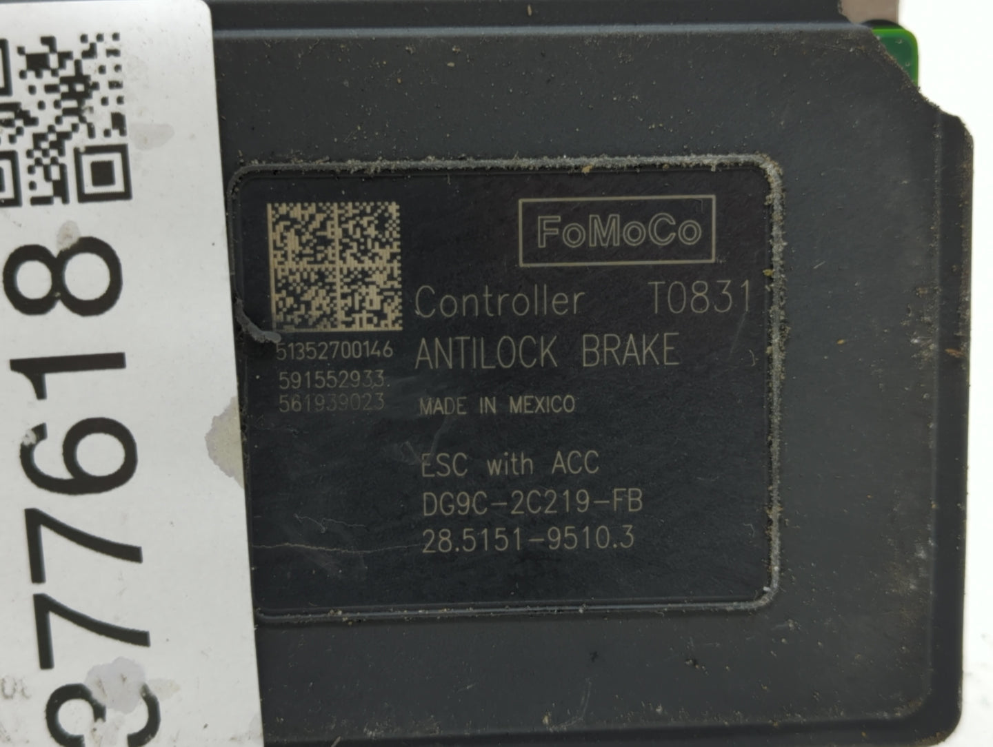 2013 Lincoln Mkz ABS Pump Control Module Replacement P/N:DG9C-2C405-FB Fits OEM Used Auto Parts - Oemusedautoparts1.com