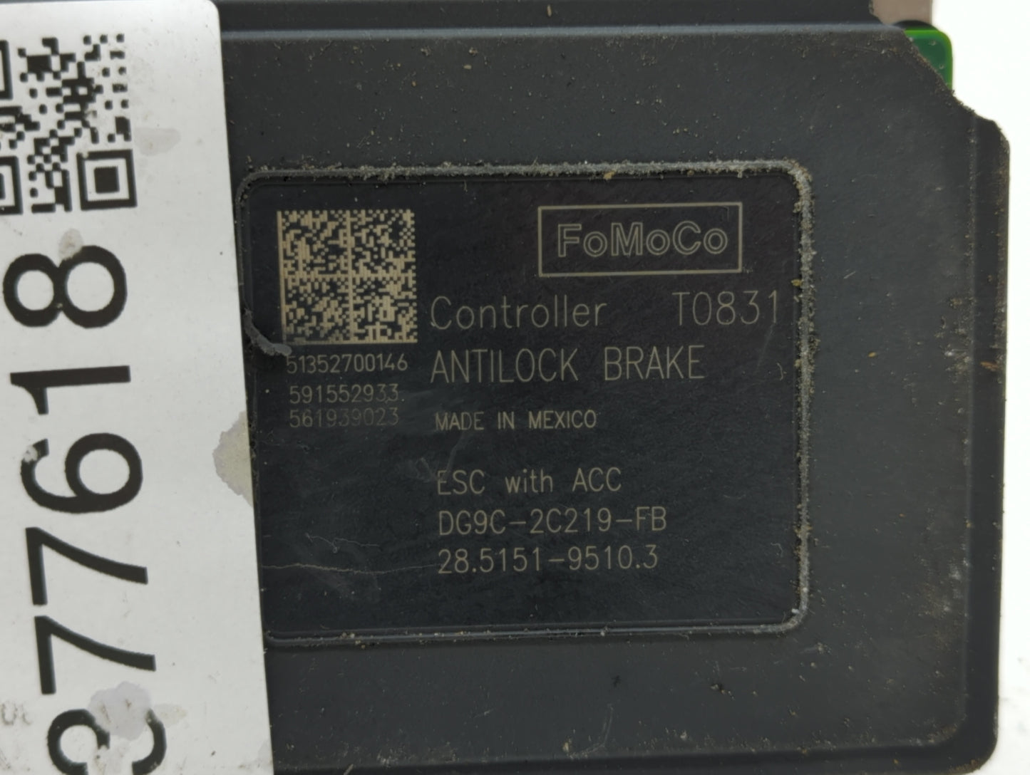 2013 Lincoln Mkz ABS Pump Control Module Replacement P/N:DG9C-2C405-FB Fits OEM Used Auto Parts - Oemusedautoparts1.com