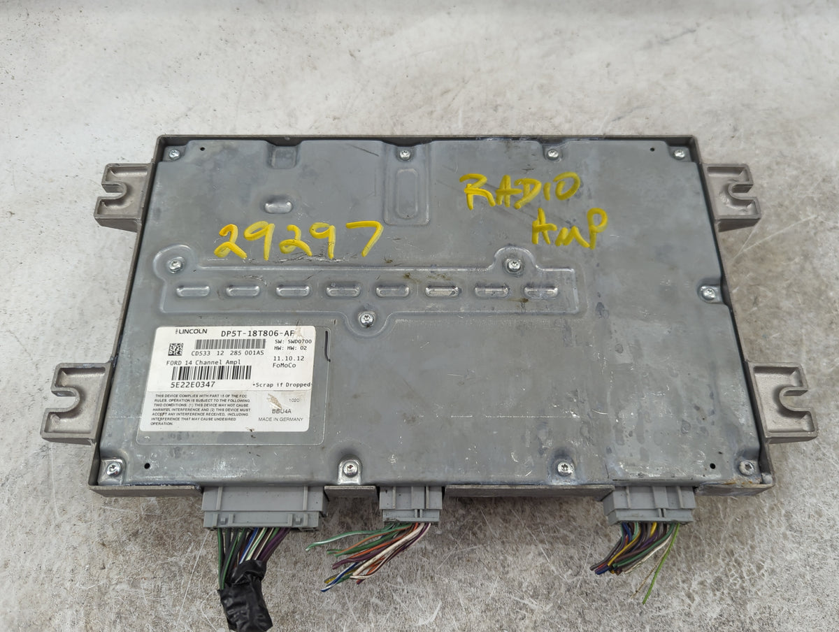 2013-2014 Lincoln Mkz Radio Speaker Amplifier Dp5t-18t806-af - Oemusedautoparts1.com