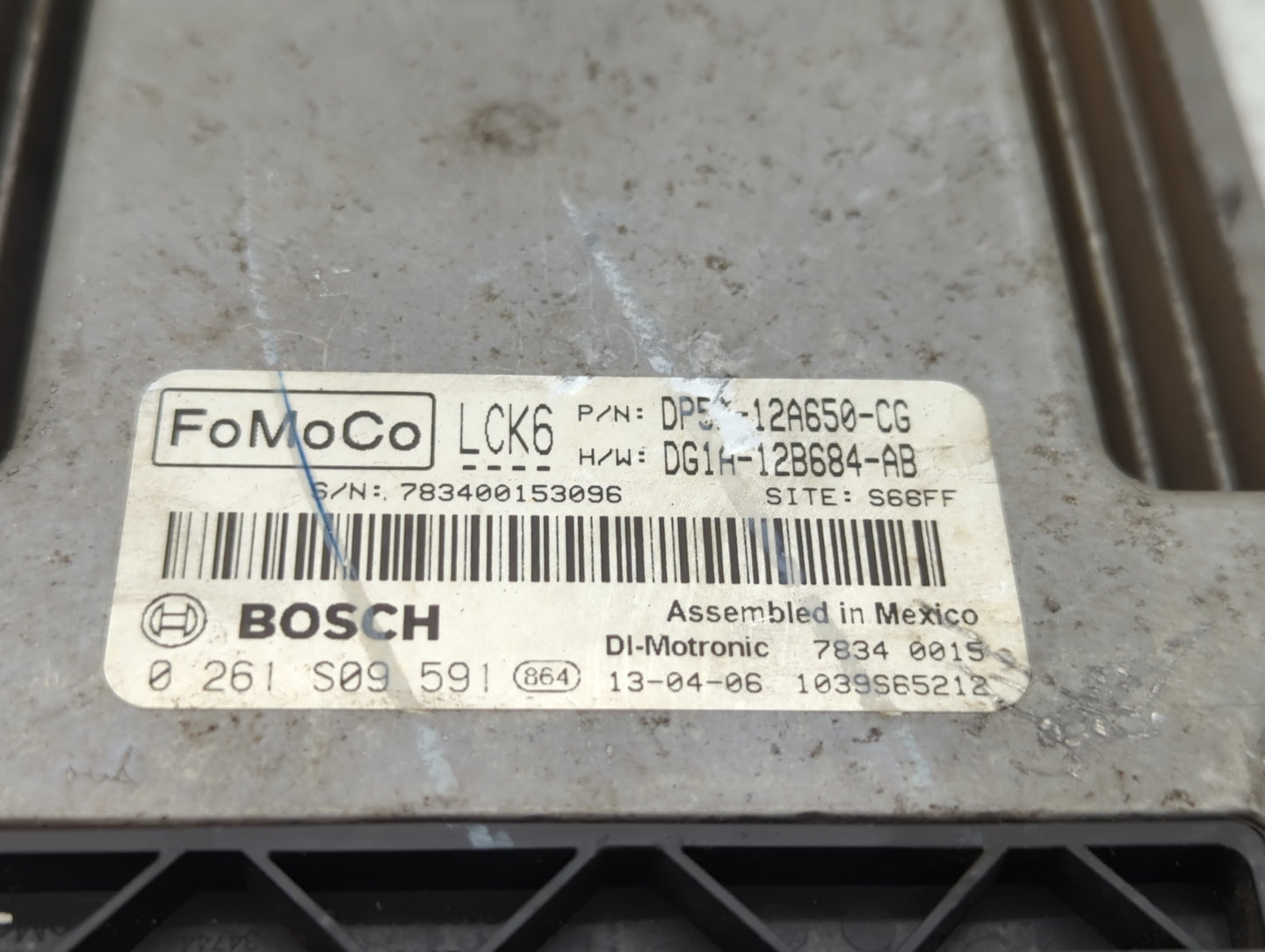 2013 Lincoln Mkz PCM Engine Control Computer ECU ECM PCU OEM P/N:DG1A-12B684-AB DP5A-12A650-CG, 0 261 S09 591 Fits OEM Used 