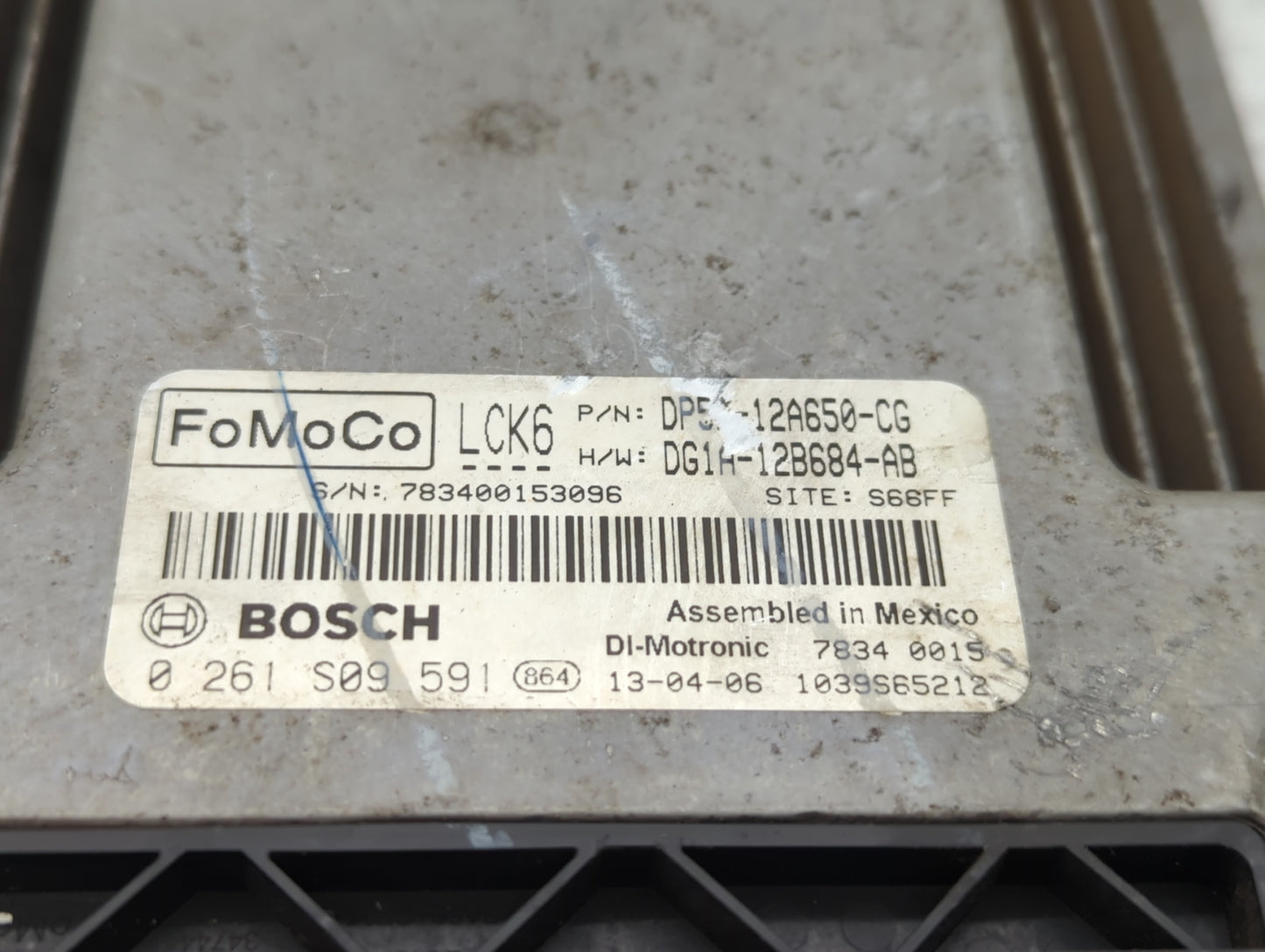 2013 Lincoln Mkz PCM Engine Control Computer ECU ECM PCU OEM P/N:DG1A-12B684-AB DP5A-12A650-CG, 0 261 S09 591 Fits OEM Used 