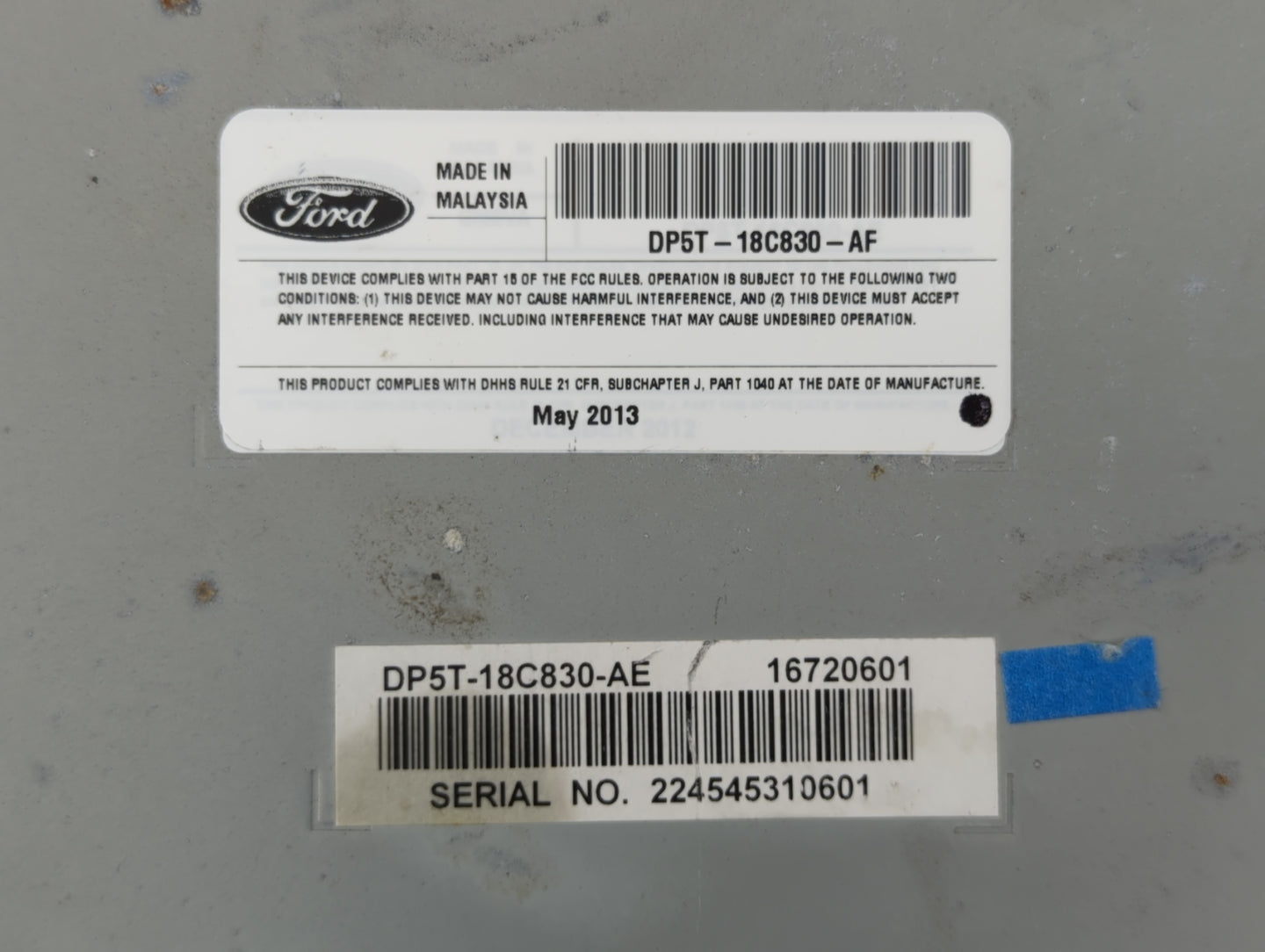 2013-2014 Lincoln Mkz Radio AM FM Cd Player Receiver Replacement P/N:DP5T-18C830-AF DP5T-18C830-AE Fits Fits 2013 2014 OEM U