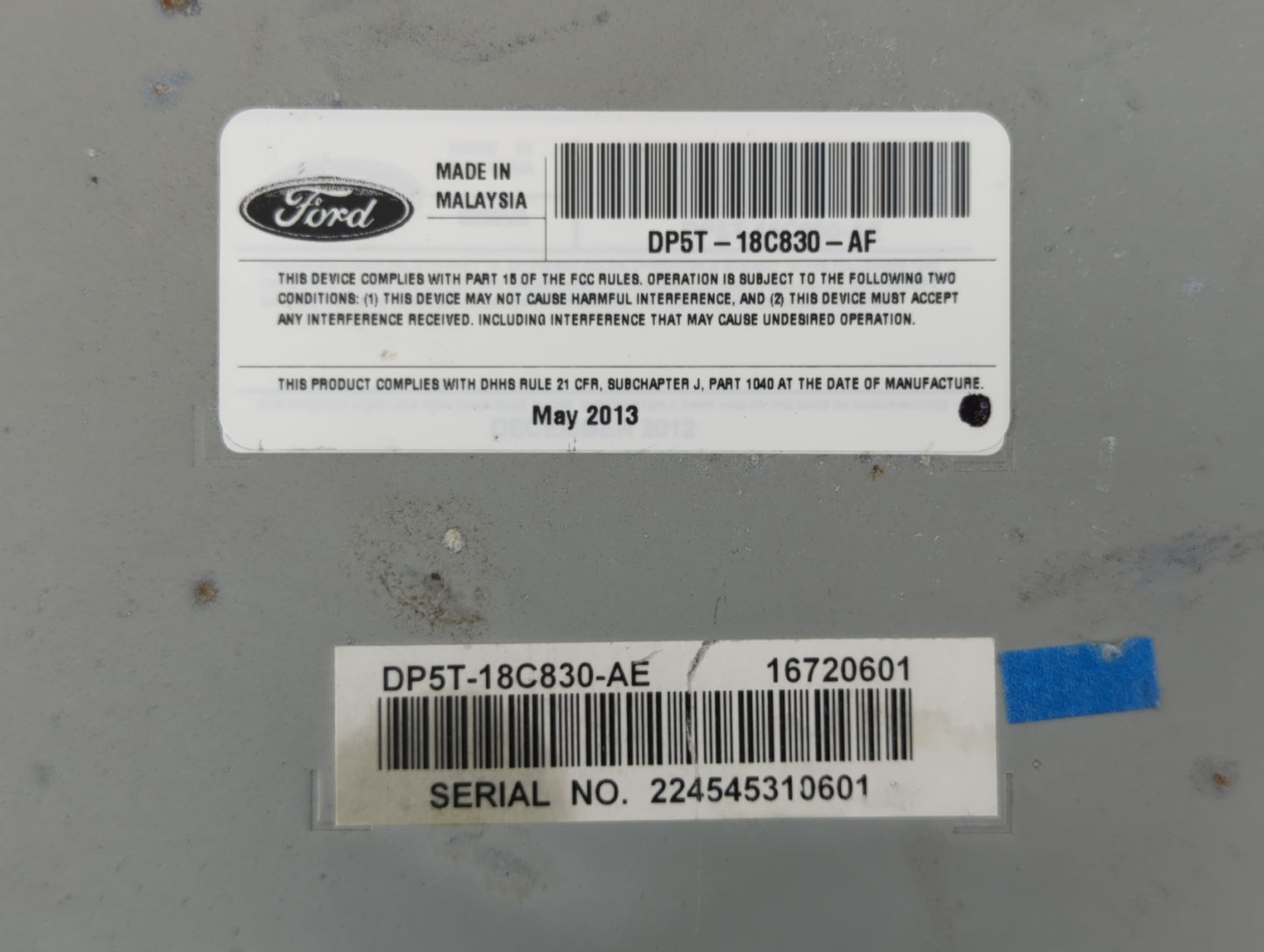 2013-2014 Lincoln Mkz Radio AM FM Cd Player Receiver Replacement P/N:DP5T-18C830-AF DP5T-18C830-AE Fits Fits 2013 2014 OEM U