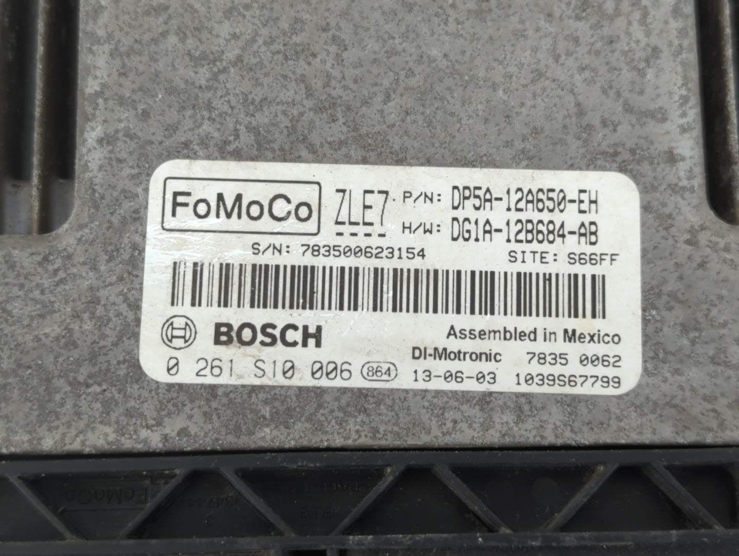 2013 Lincoln Mkz PCM Engine Control Computer ECU ECM PCU OEM P/N:DP5A-12A650-EH Fits OEM Used Auto Parts - Oemusedautoparts1