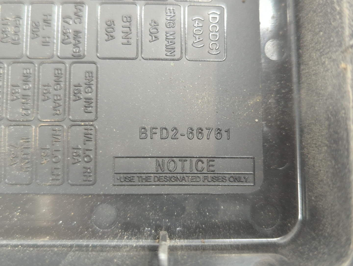 2013 Mazda 3 Fusebox Fuse Box Panel Relay Module P/N:BFD2 66761 Fits OEM Used Auto Parts - Oemusedautoparts1.com