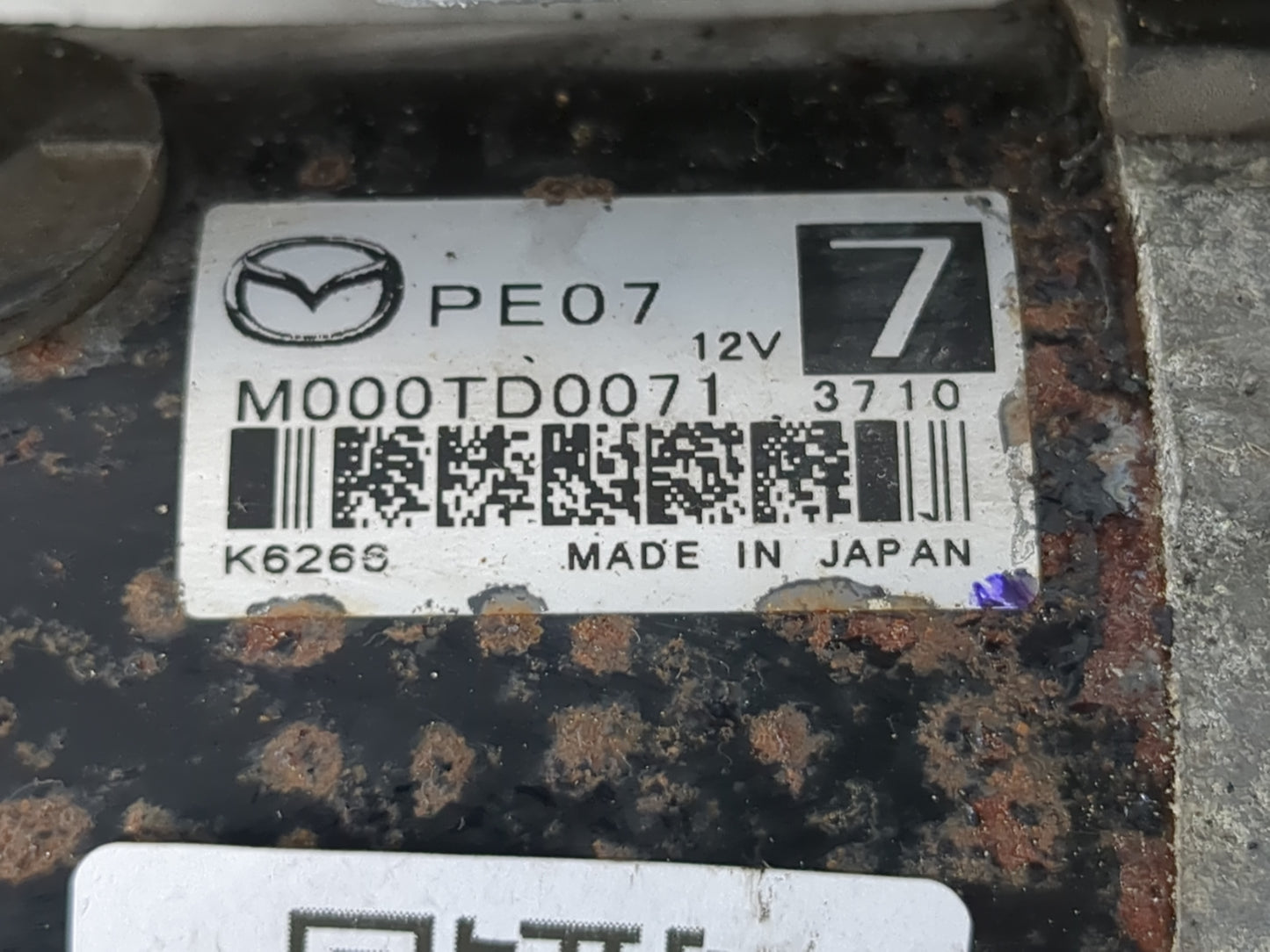 2012-2022 Mazda 3 Car Starter Motor Solenoid OEM P/N:M000TD0071 M000T39671 Fits OEM Used Auto Parts - Oemusedautoparts1.com