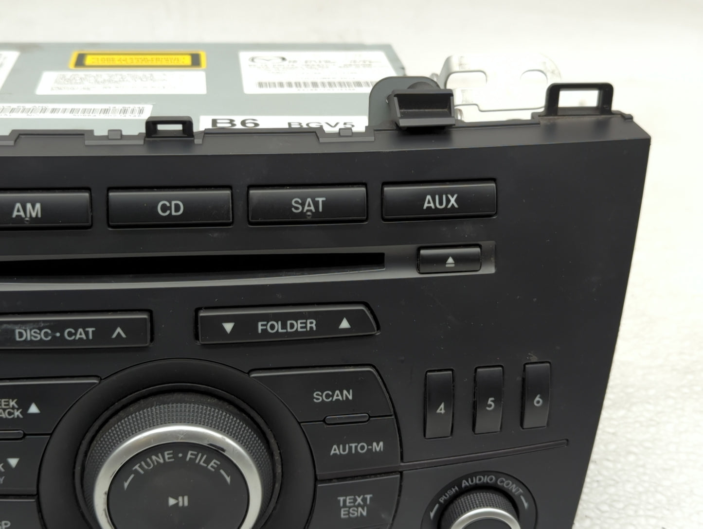 2012-2013 Mazda 3 Radio AM FM Cd Player Receiver Replacement P/N:BGV4 66 AR0 Fits Fits 2012 2013 OEM Used Auto Parts - Oemus