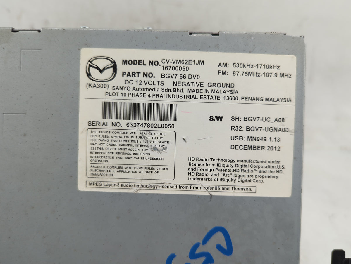 2013 Mazda 3 Information Display Screen 1414499 - Oemusedautoparts1.com