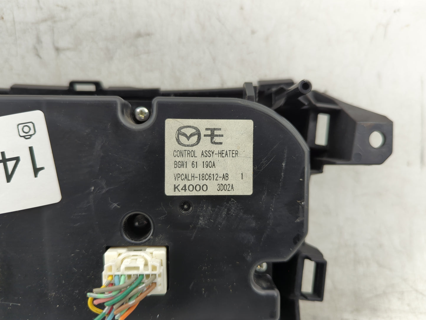 2012-2013 Mazda 3 Climate Control Module Temperature AC/Heater Replacement P/N:BGW1 61 190A VPCALH-18C612-AB Fits Fits 2012 