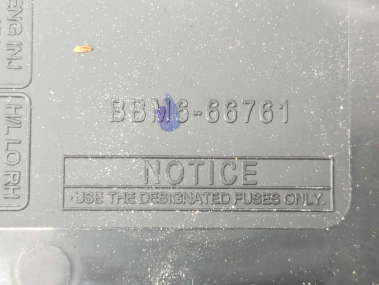 2013 Mazda 3 Fusebox Fuse Box Panel Relay Module P/N:BBM6-66761 BFD2-66761 Fits OEM Used Auto Parts - Oemusedautoparts1.com