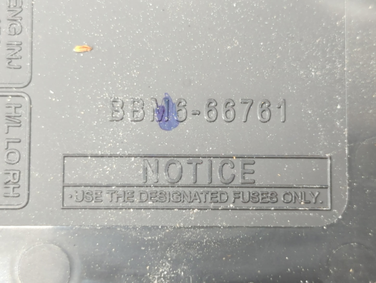 2013 Mazda 3 Fusebox Fuse Box Panel Relay Module P/N:BBM6-66761 BFD2-66761 Fits OEM Used Auto Parts - Oemusedautoparts1.com