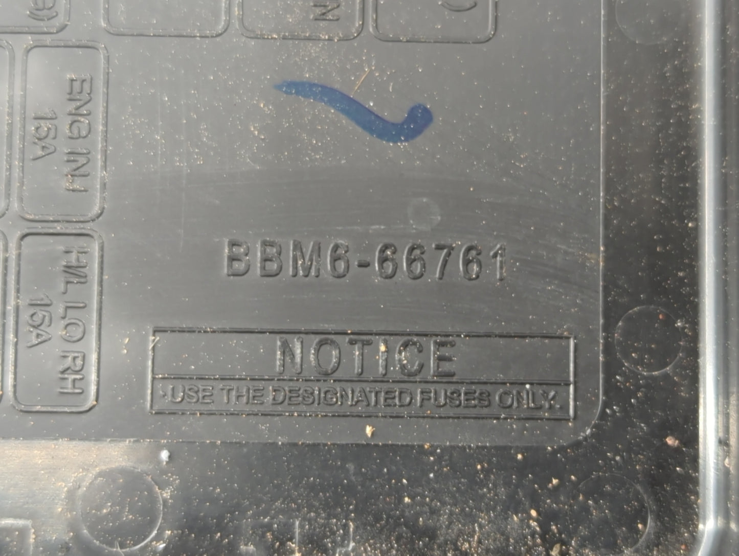 2013 Mazda 3 Fusebox Fuse Box Panel Relay Module P/N:BBM6-66761 BFD2-66761 Fits OEM Used Auto Parts - Oemusedautoparts1.com