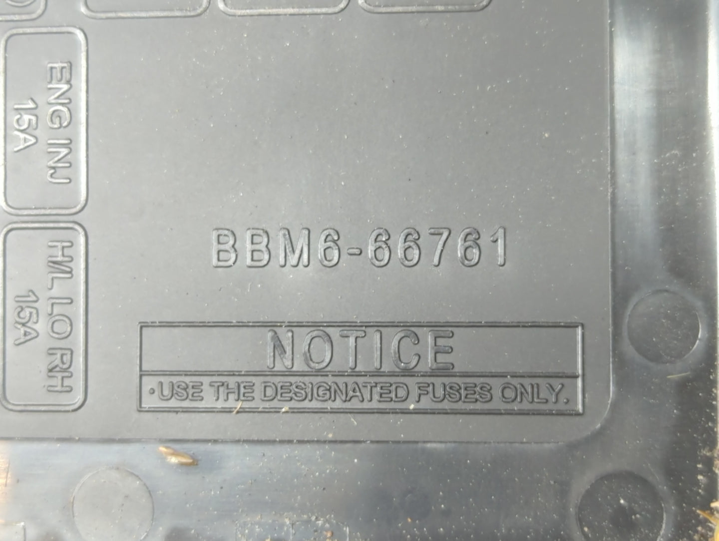 2013 Mazda 3 Fusebox Fuse Box Panel Relay Module P/N:BBM6-66761 Fits OEM Used Auto Parts - Oemusedautoparts1.com