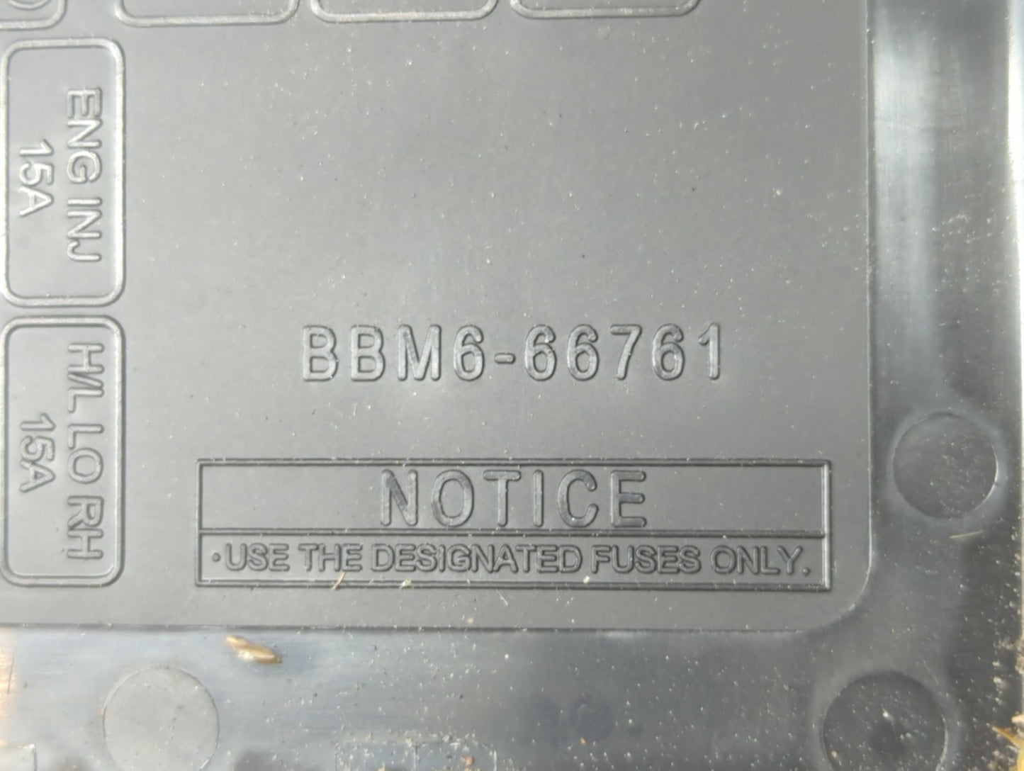 2013 Mazda 3 Fusebox Fuse Box Panel Relay Module P/N:BBM6-66761 Fits OEM Used Auto Parts - Oemusedautoparts1.com