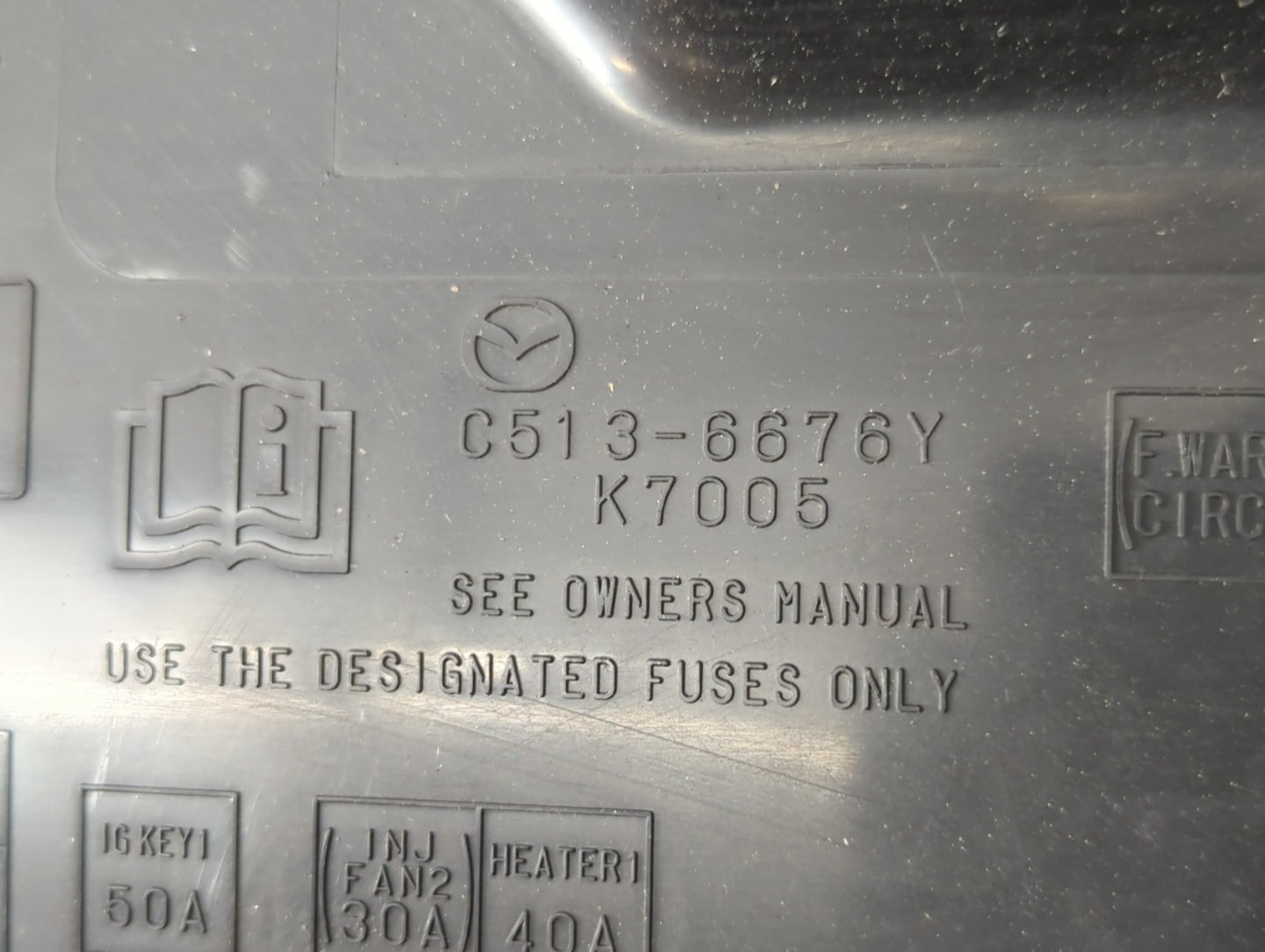 2012-2017 Mazda 5 Fusebox Fuse Box Panel Relay Module P/N:K7005 C513-6676Y Fits Fits 2012 2013 2014 2015 2016 2017 OEM Used 