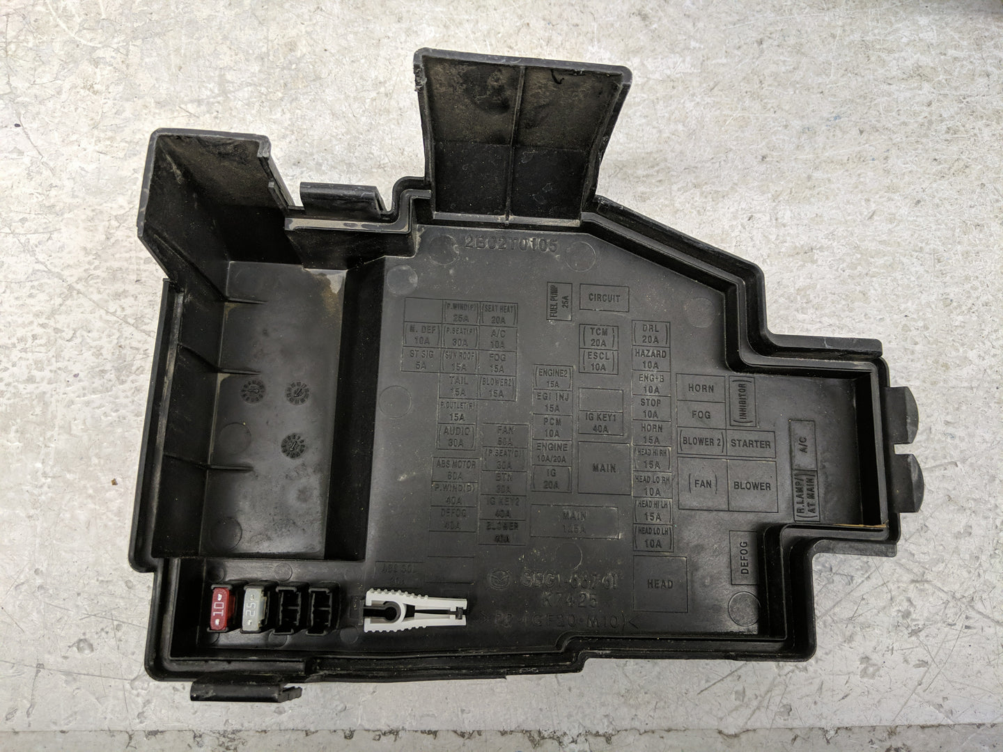 2011-2013 Mazda 6 Fusebox Fuse Box Panel Relay Module P/N:KD45-675X0 C Fits Fits 2011 2012 2013 OEM Used Auto Parts - Oemuse