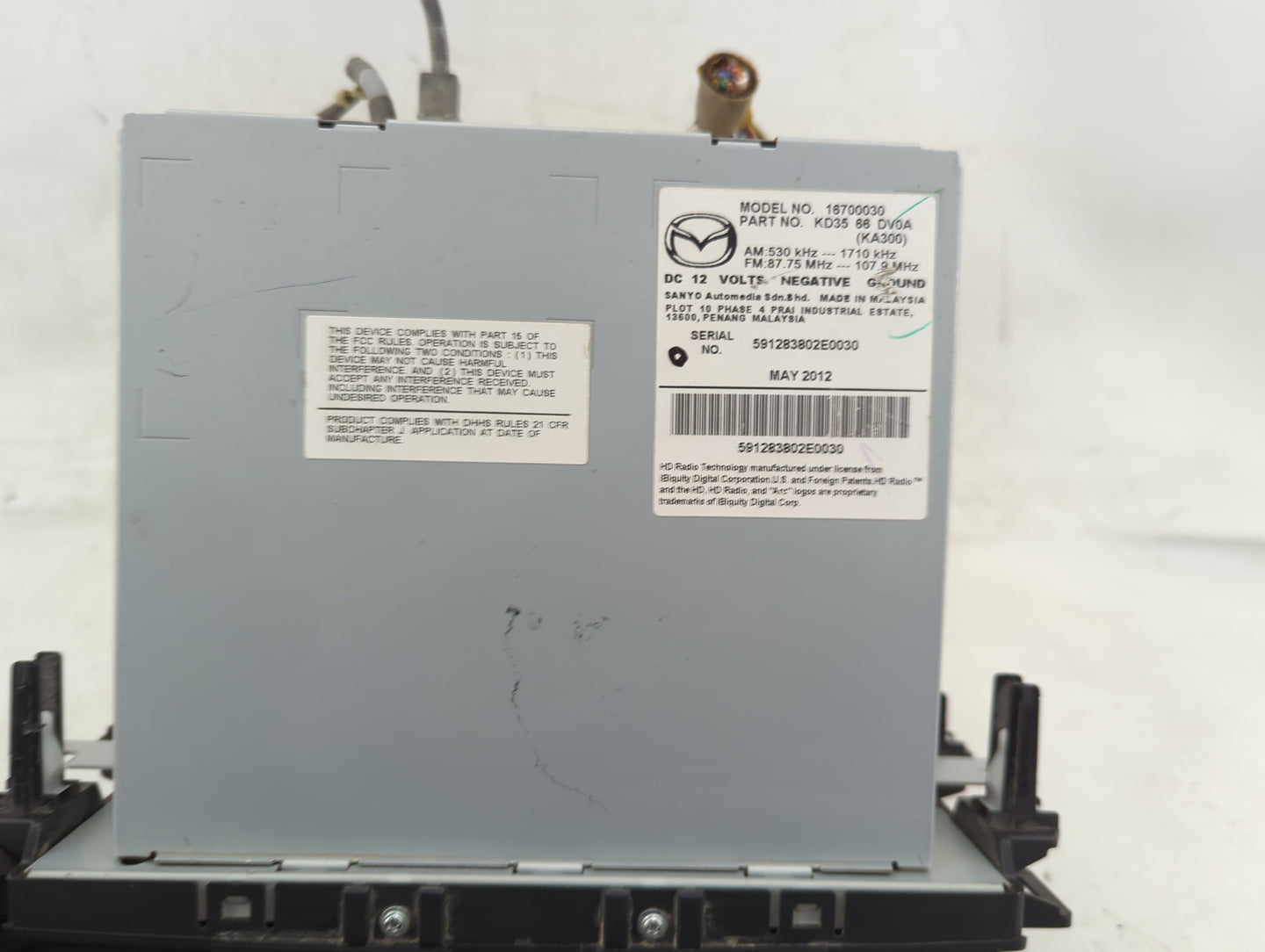 2013-2015 Mazda Cx-5 Radio AM FM Cd Player Receiver Replacement P/N:KD3566DV0A Fits Fits 2013 2014 2015 OEM Used Auto Parts 
