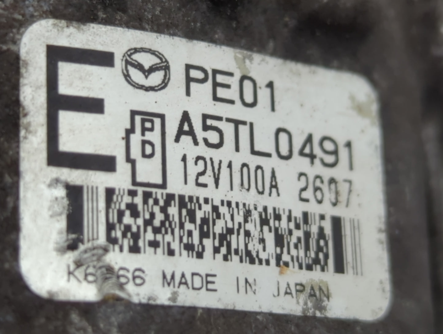 2013-2016 Mazda Cx-5 Alternator Replacement Generator Charging Assembly Engine OEM P/N:12V100A 2607 A5TL0491 Fits OEM Used A