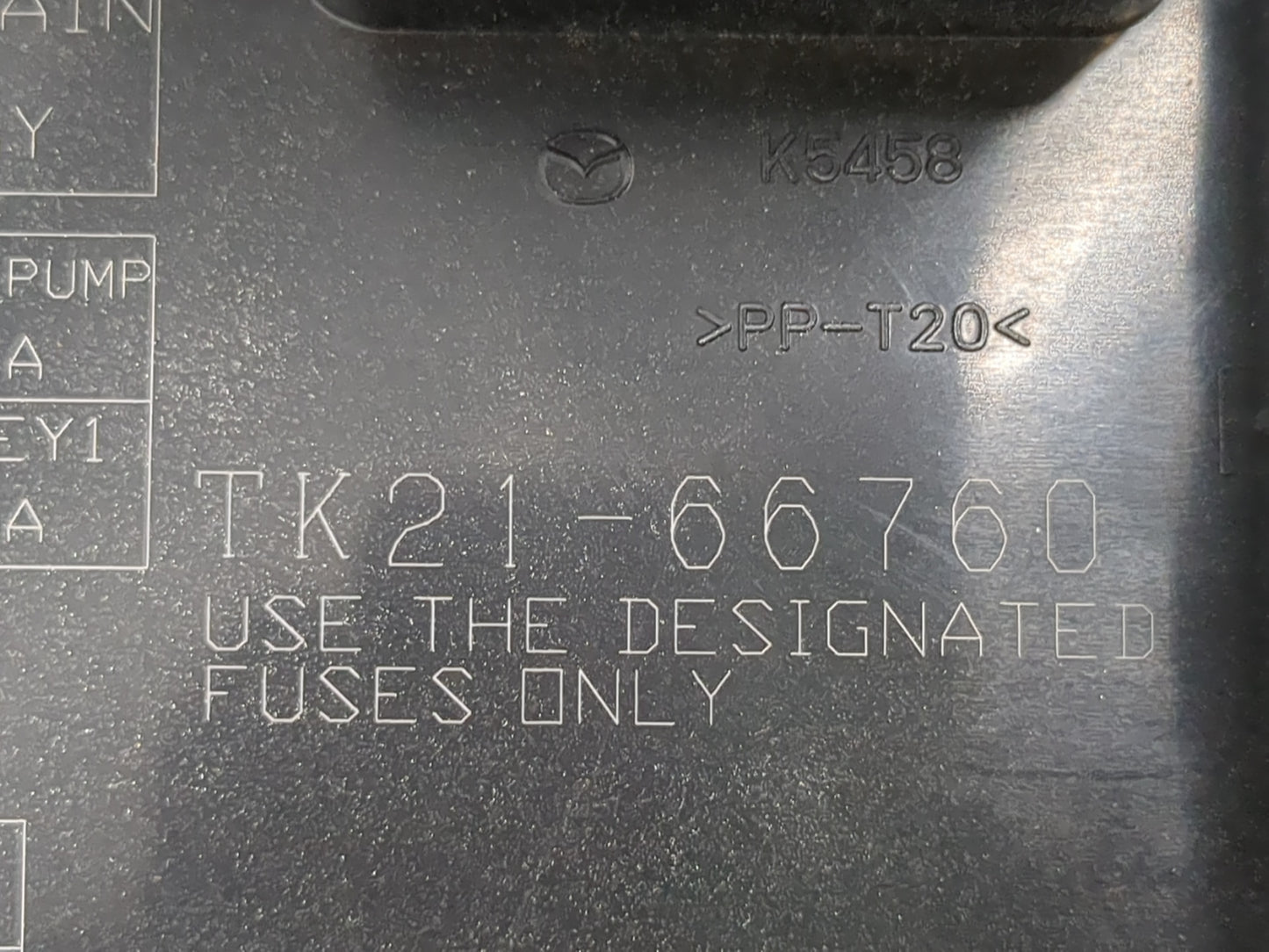 2013-2015 Mazda Cx-9 Fusebox Fuse Box Panel Relay Module P/N:TK21-66760 Fits Fits 2013 2014 2015 OEM Used Auto Parts - Oemus
