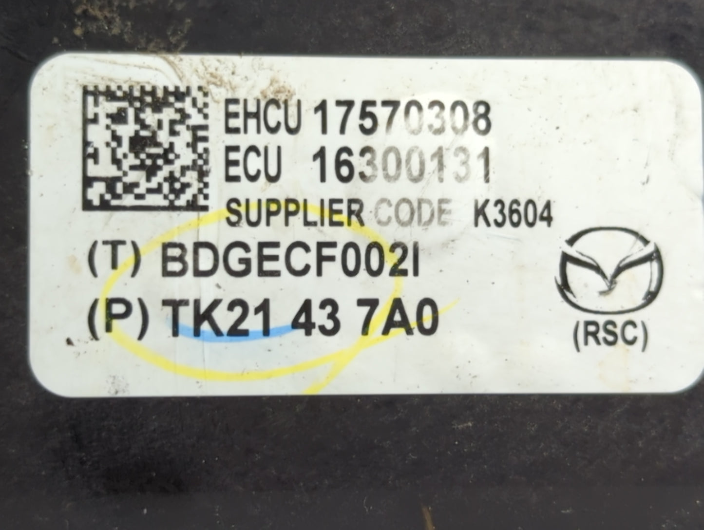 2013-2015 Mazda Cx-9 ABS Pump Control Module Replacement P/N:TK21 43 7A0 Fits Fits 2013 2014 2015 OEM Used Auto Parts - Oemu