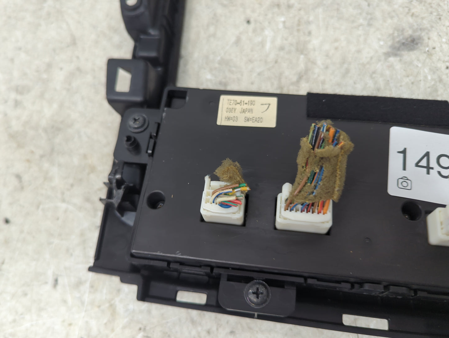 2010-2015 Mazda Cx-9 Climate Control Module Temperature AC/Heater Replacement P/N:TE70-61-190 Fits OEM Used Auto Parts - Oem