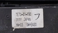 2010-2015 Mazda Cx-9 Climate Control Module Temperature AC/Heater Replacement P/N:TE70-61-190 Fits OEM Used Auto Parts - Oem