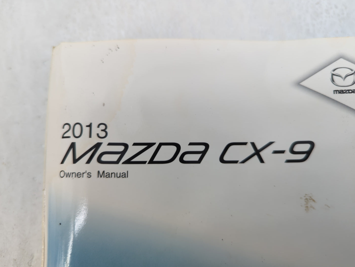 2013 Mazda Cx-9 Owners Manual Book Guide OEM Used Auto Parts - Oemusedautoparts1.com