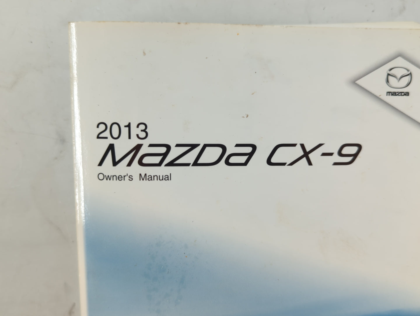 2013 Mazda Cx-9 Owners Manual Book Guide OEM Used Auto Parts - Oemusedautoparts1.com