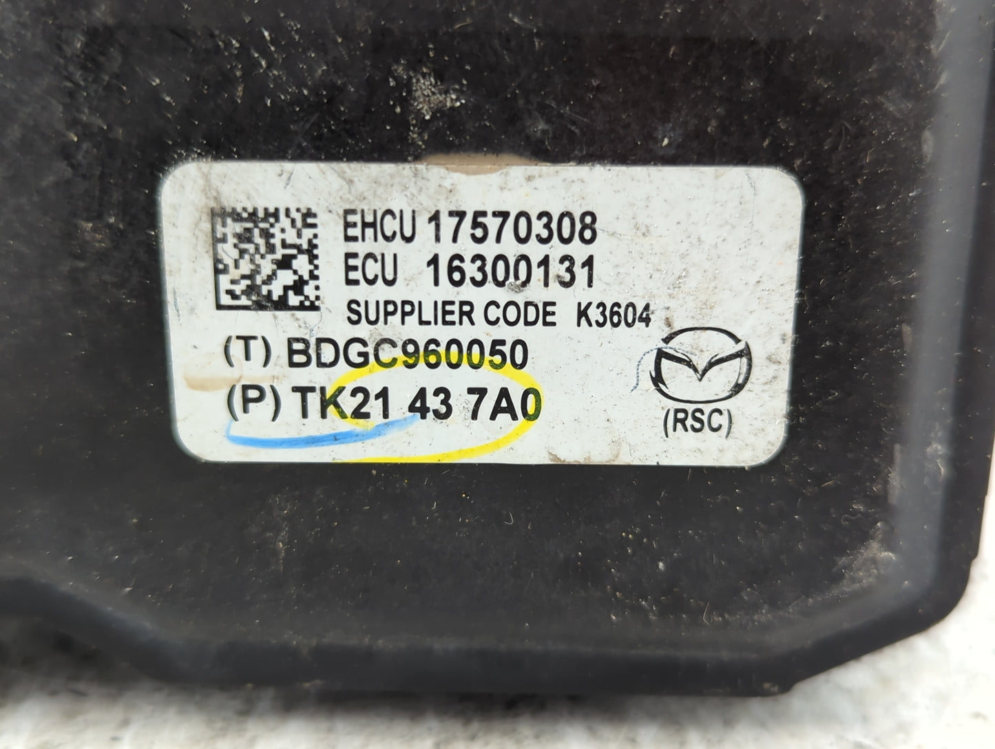 2013-2015 Mazda Cx-9 ABS Pump Control Module Replacement P/N:BDGC960050 TK21 43 7A0 Fits Fits 2013 2014 2015 OEM Used Auto P