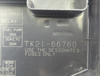 2013-2015 Mazda Cx-9 Fusebox Fuse Box Panel Relay Module P/N:TK21-66760 Fits Fits 2013 2014 2015 OEM Used Auto Parts - Oemus