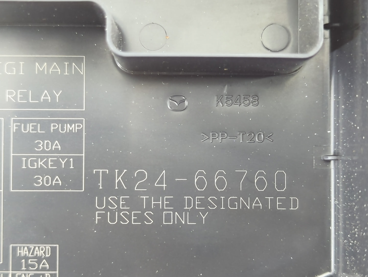 2013-2015 Mazda Cx-9 Fusebox Fuse Box Panel Relay Module P/N:TK24-66760 Fits Fits 2013 2014 2015 OEM Used Auto Parts - Oemus