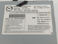 2013-2015 Mazda Cx-9 Radio AM FM Cd Player Receiver Replacement P/N:16700060 TK21 66 DV0 Fits Fits 2013 2014 2015 OEM Used A