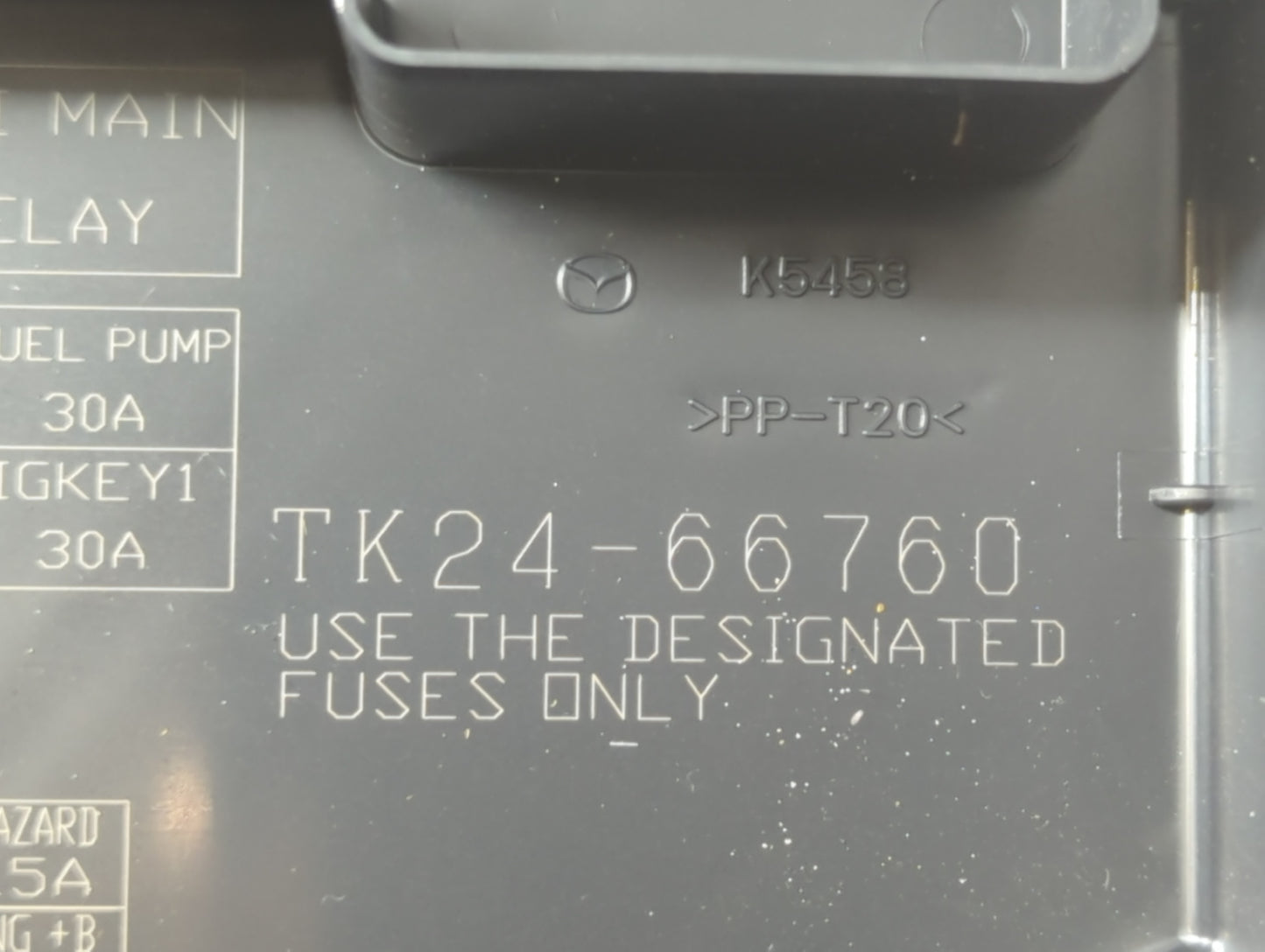 2013-2015 Mazda Cx-9 Fusebox Fuse Box Panel Relay Module P/N:TK24-66760 Fits Fits 2013 2014 2015 OEM Used Auto Parts - Oemus