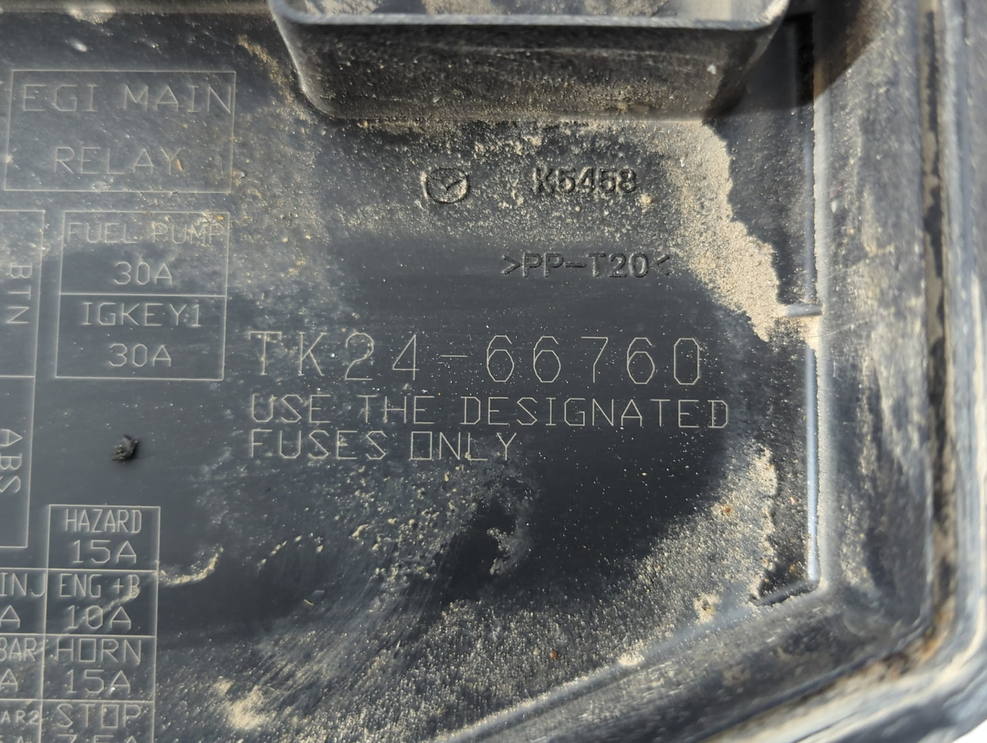 2013-2015 Mazda Cx-9 Fusebox Fuse Box Panel Relay Module P/N:TK24-66760 Fits Fits 2013 2014 2015 OEM Used Auto Parts - Oemus