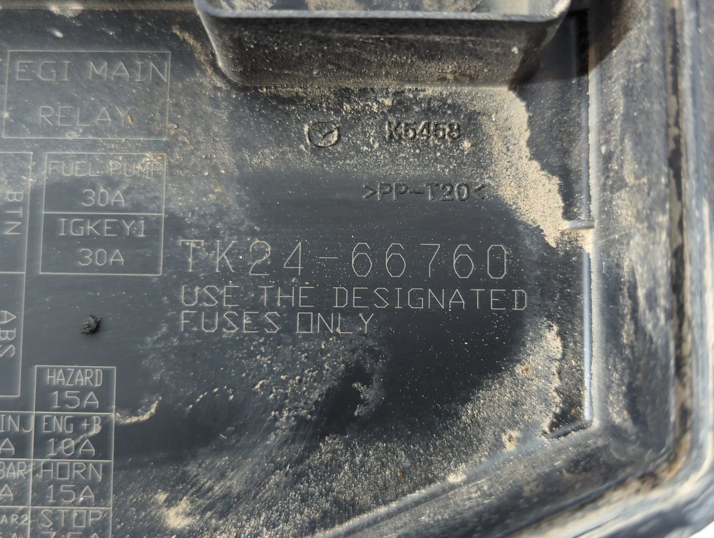2013-2015 Mazda Cx-9 Fusebox Fuse Box Panel Relay Module P/N:TK24-66760 Fits Fits 2013 2014 2015 OEM Used Auto Parts - Oemus