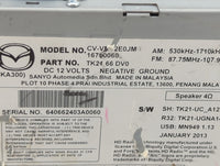 2013 Mazda Cx9 Radio AM FM Cd Player Receiver Replacement P/N:TK2166DV0 CV-VM2E0JM, 16700060 Fits Fits 2014 2015 OEM Used Au