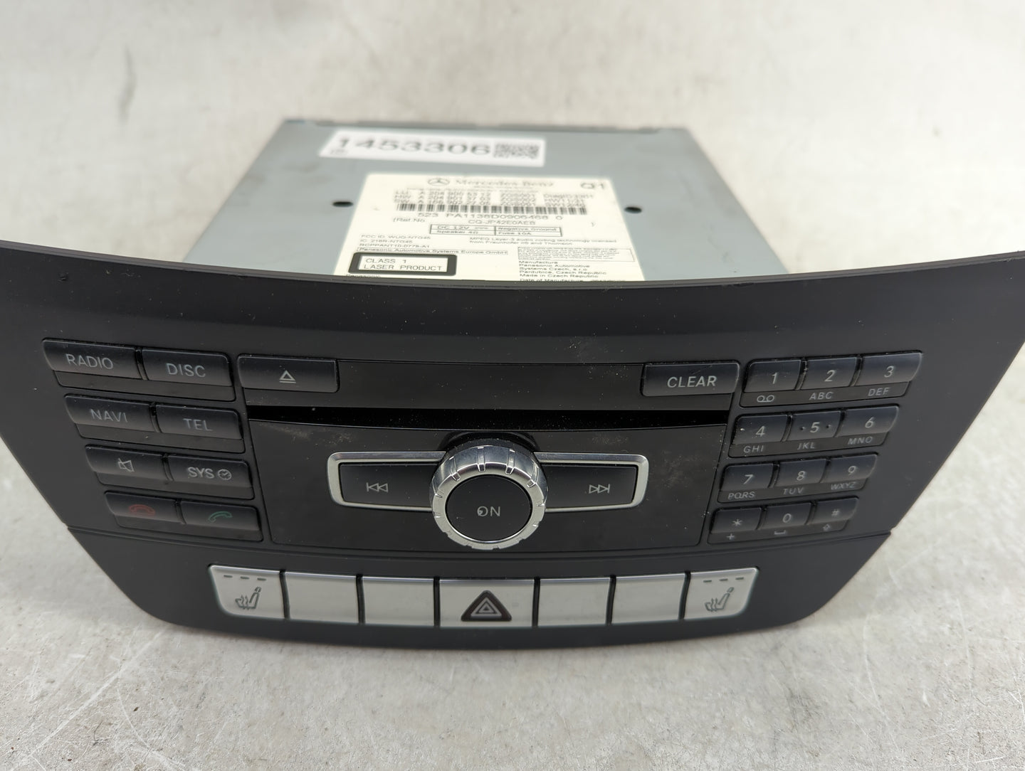 2013 Mercedes-Benz C-Class Radio AM FM Cd Player Receiver Replacement P/N:A2049005312 A2049013703, A1669022705, CQ-JP42E0AEB