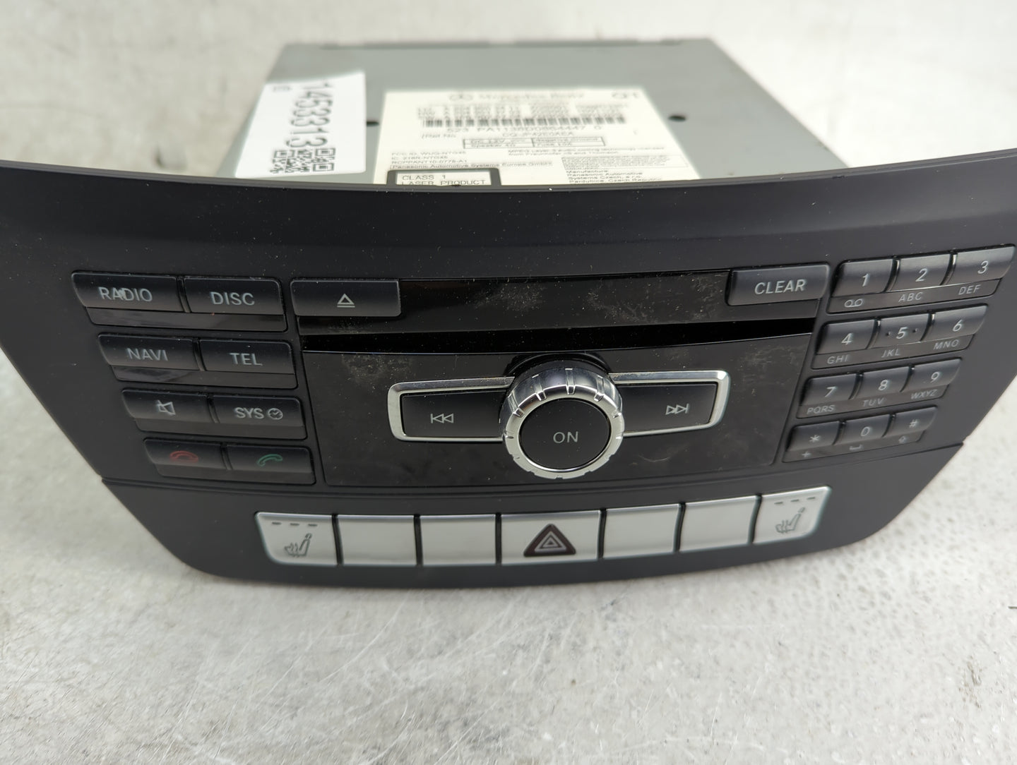 2013 Mercedes-Benz C-Class Radio AM FM Cd Player Receiver Replacement P/N:A2049003411 A2049013703, A1669025704, CQ-JP42E0AEA