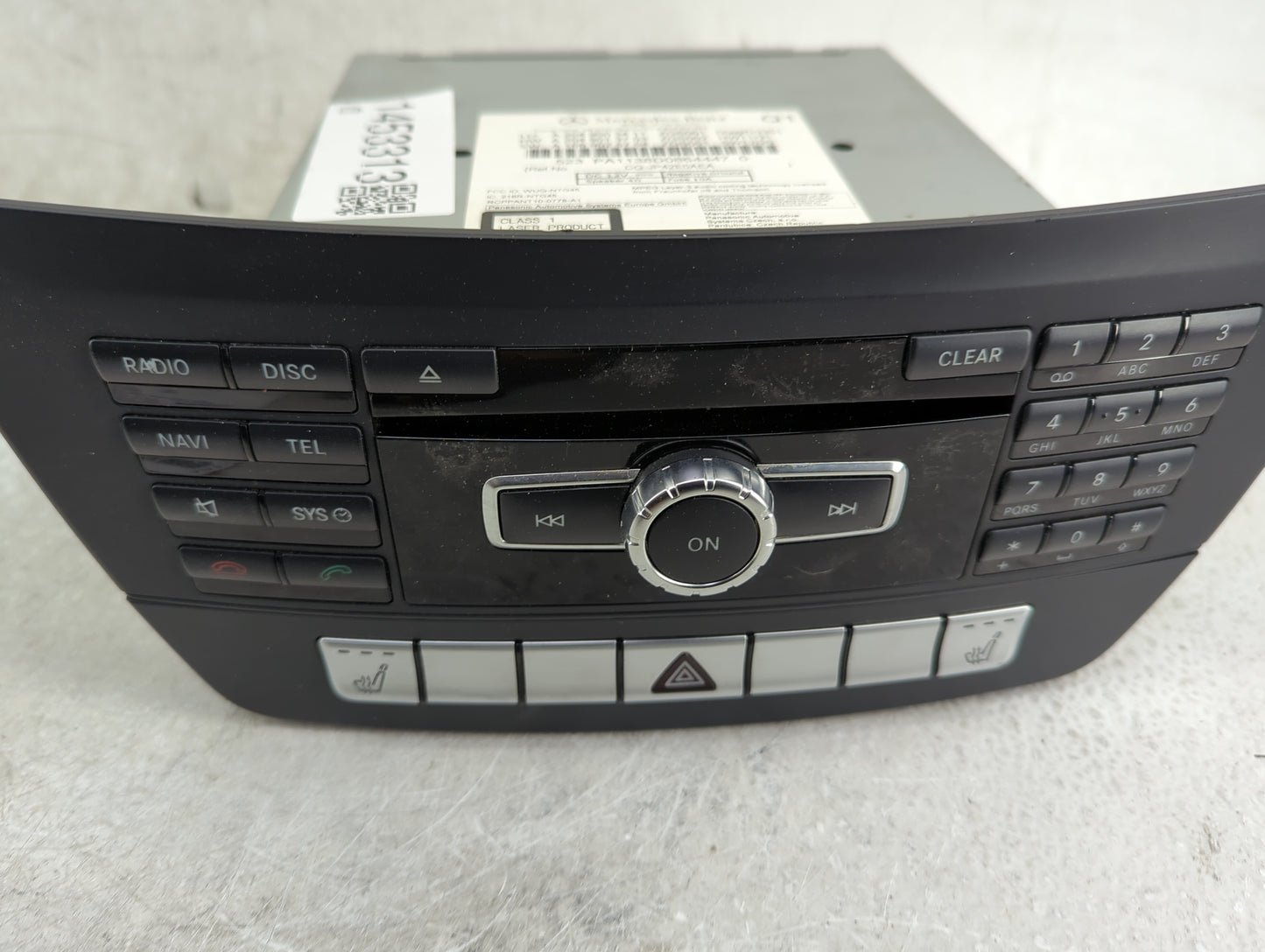 2013 Mercedes-Benz C-Class Radio AM FM Cd Player Receiver Replacement P/N:A2049003411 A2049013703, A1669025704, CQ-JP42E0AEA