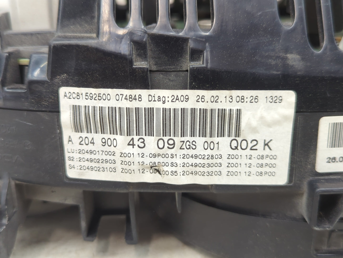 2013 Mercedes-benz C-class Speedometer Instrument Cluster Gauges - Oemusedautoparts1.com