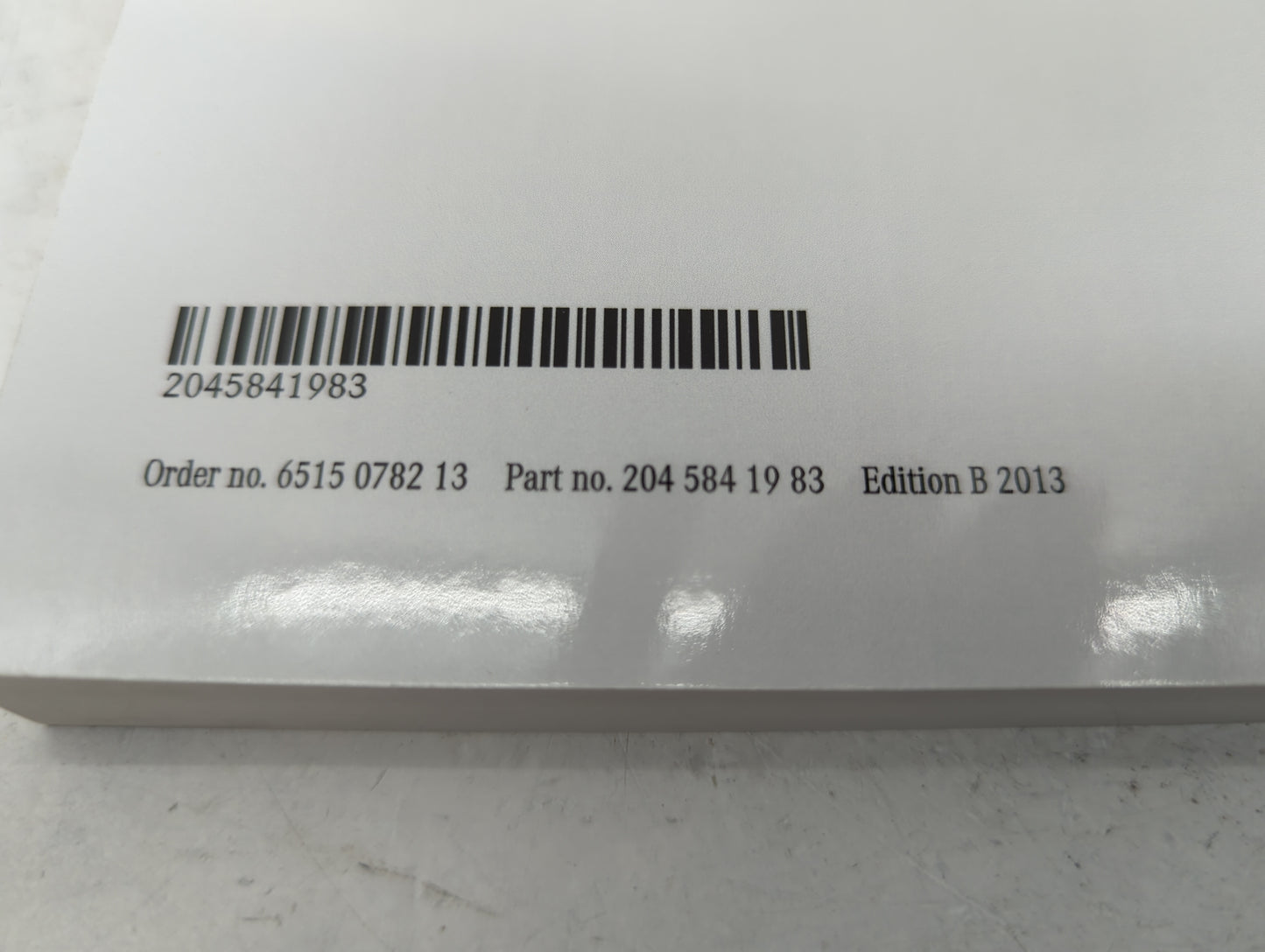2013 Mercedes-Benz C-Class Owners Manual Book Guide P/N:2045841983 204 584 19 83, 6515 0782 13, 1665844093, 166 584 40 93 OE