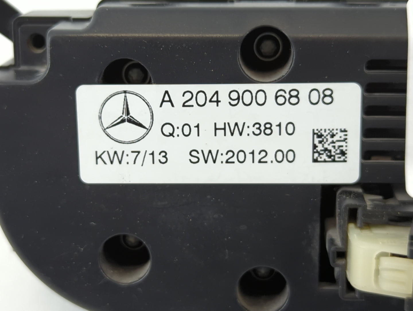 2013 Mercedes-Benz C250 Climate Control Module Temperature AC/Heater Replacement P/N:A 204 90 68 08 Fits OEM Used Auto Parts