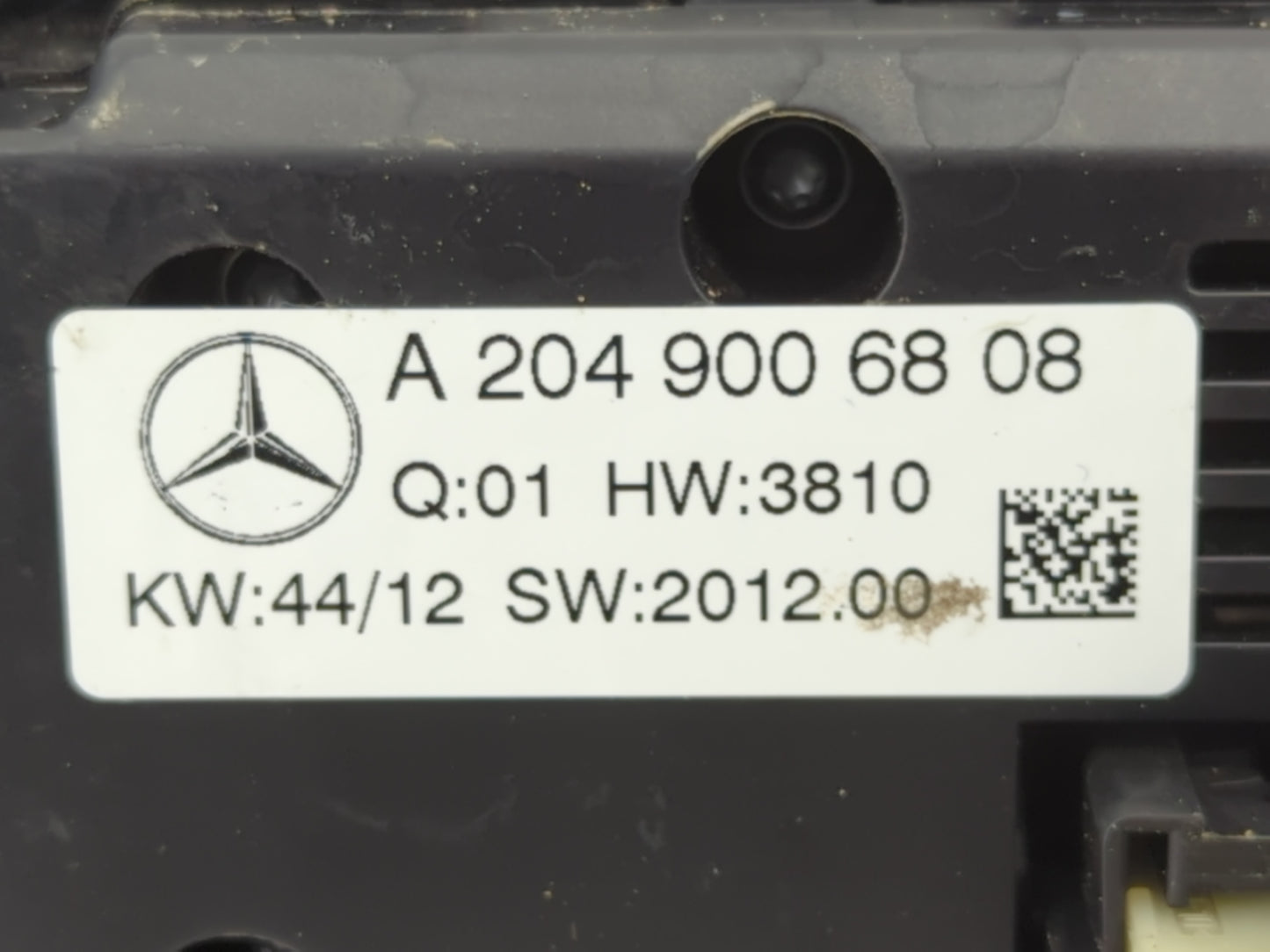 2013-2014 Mercedes-Benz C250 Climate Control Module Temperature AC/Heater Replacement P/N:A2049006808 Fits Fits 2013 2014 20