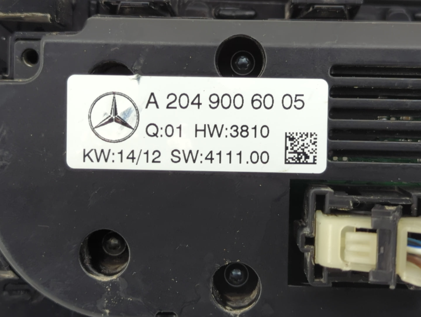 2013-2014 Mercedes-Benz C250 Climate Control Module Temperature AC/Heater Replacement P/N:A 204 900 60 05 Fits Fits 2013 201