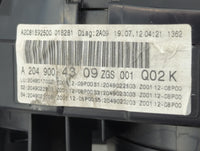 2013 Mercedes-Benz C250 Instrument Cluster Speedometer Gauges P/N:A2C81592500 A2049004309 Miles:47K Fits OEM Used Auto Parts
