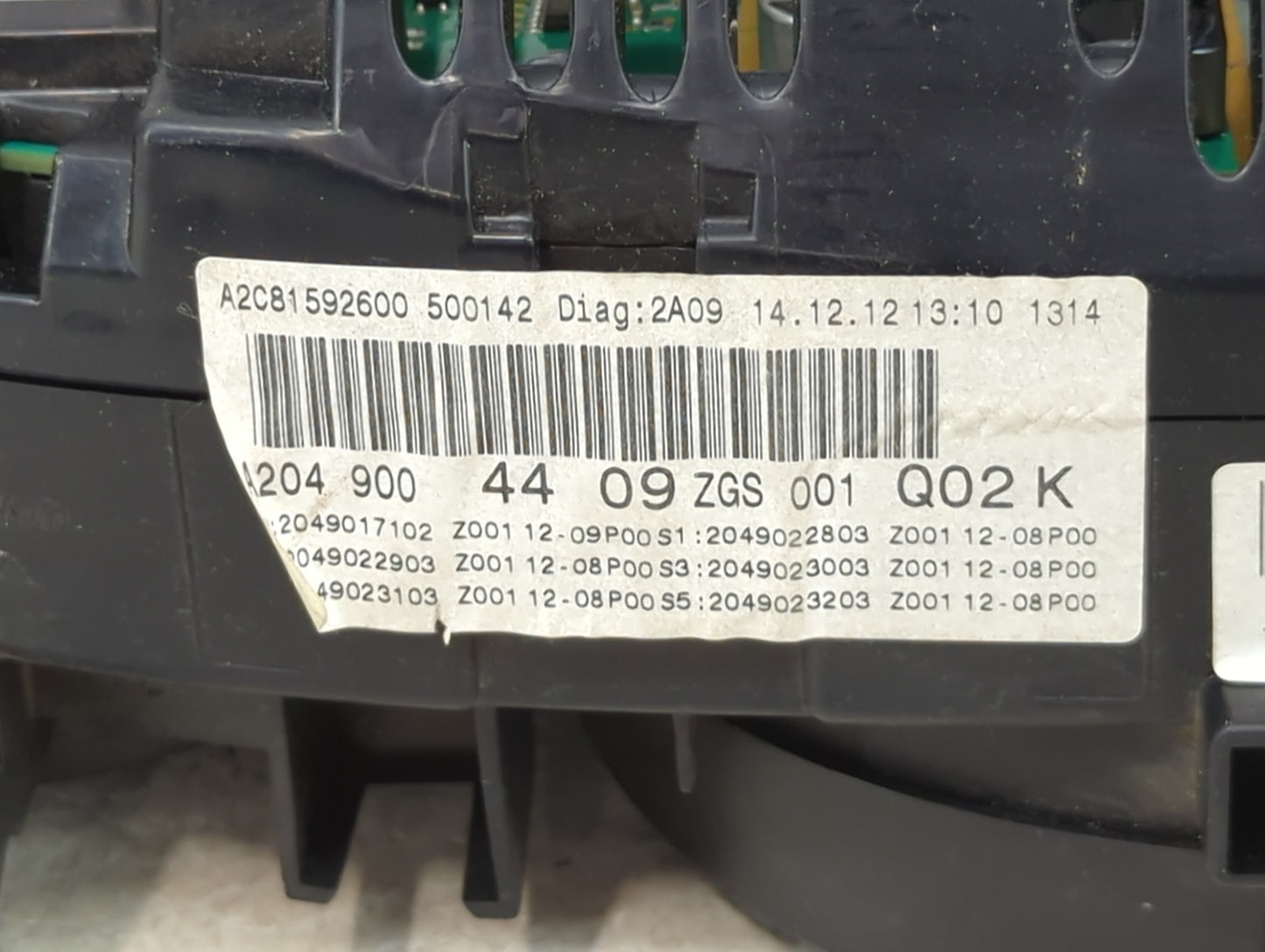 2013 Mercedes-Benz C250 Instrument Cluster Speedometer Gauges P/N:A2C81592600 Miles: Fits OEM Used Auto Parts - Oemusedautop