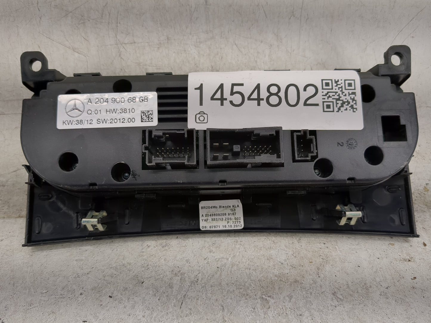 2013-2014 Mercedes-Benz C250 Climate Control Module Temperature AC/Heater Replacement P/N:07971-001 Fits Fits 2013 2014 2015