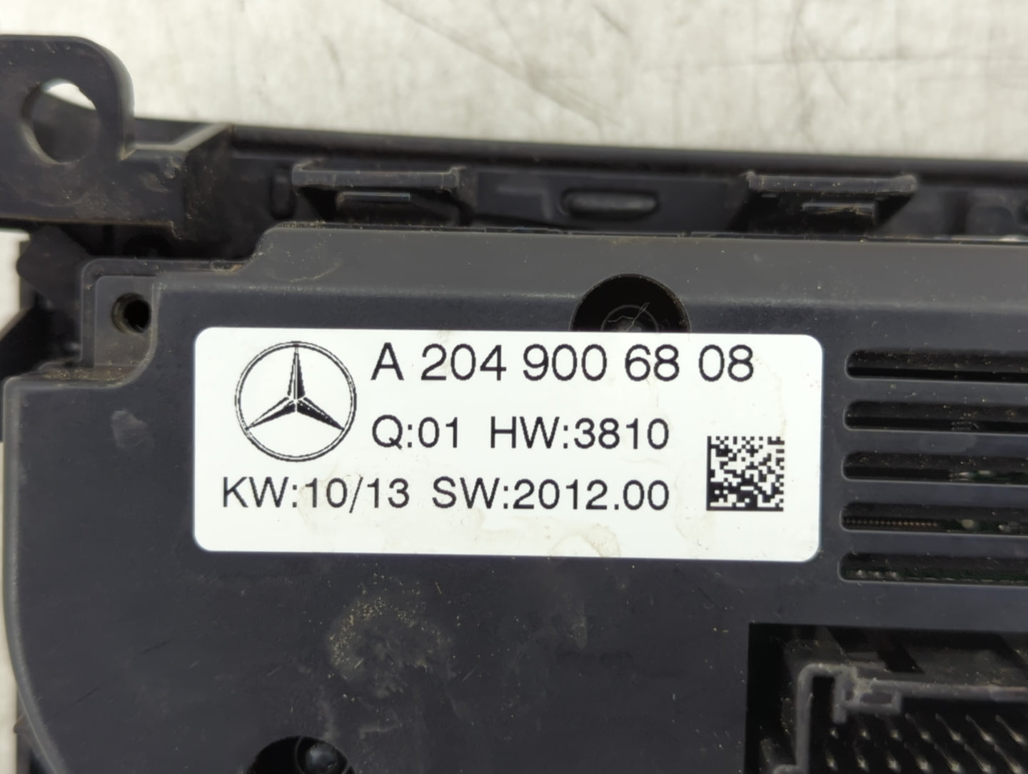 2013-2014 Mercedes-Benz C250 Climate Control Module Temperature AC/Heater Replacement P/N:A 204 900 68 08 Fits Fits 2013 201