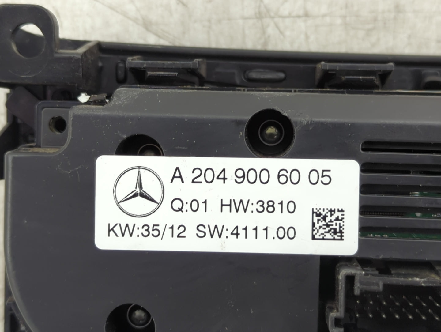 2013-2014 Mercedes-Benz C250 Climate Control Module Temperature AC/Heater Replacement P/N:A 204 900 60 05 Fits Fits 2013 201