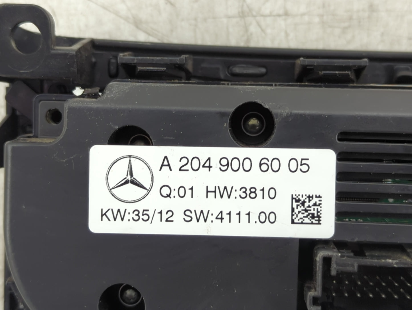 2013-2014 Mercedes-Benz C250 Climate Control Module Temperature AC/Heater Replacement P/N:A 204 900 60 05 Fits Fits 2013 201